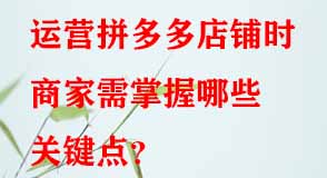 運(yùn)營拼多多店鋪